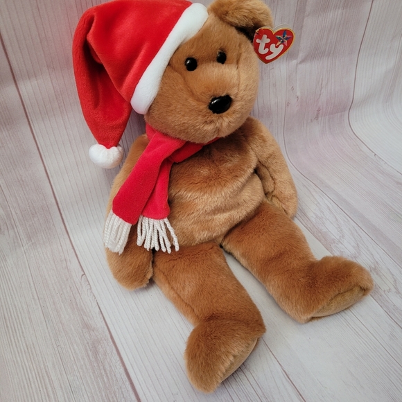 Ty Beanie Buddies 14" Christmas Holiday Bear Mint Tags - Picture 2 of 5